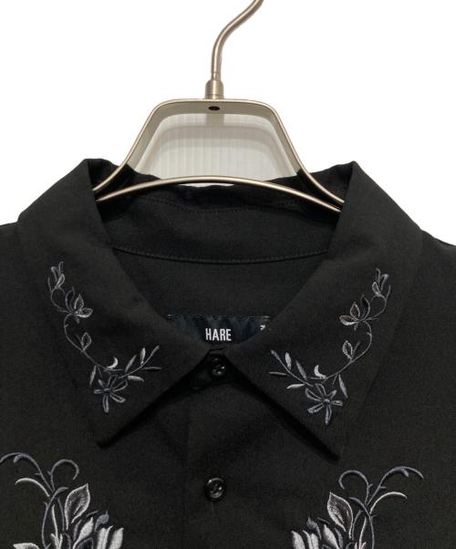 HARE（ハレ）HARE (ハレ) 刺繍シャツ ブラック サイズ:Ⅿの古着・服飾アイテム