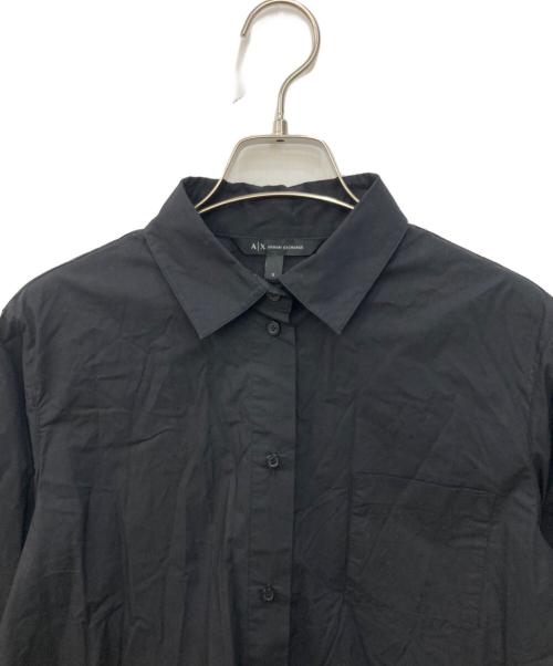 ARMANI EXCHANGE（アルマーニ エクスチェンジ）ARMANI EXCHANGE (アルマーニ エクスチェンジ) 切替シャツ ブラック サイズ:Sの古着・服飾アイテム