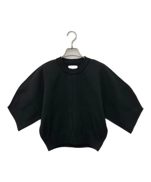ELLIE（エリー）ELLIE (エリー) ボリュームスリーブショートニット ブラック サイズ:SIZE 1の古着・服飾アイテム