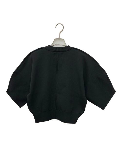 ELLIE（エリー）ELLIE (エリー) ボリュームスリーブショートニット ブラック サイズ:SIZE 1の古着・服飾アイテム