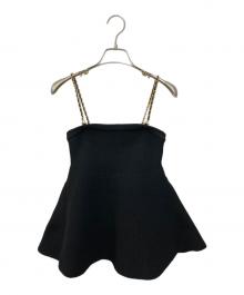 COCODEAL（ココディール）の古着「ペプラムニットキャミソール」｜ブラック