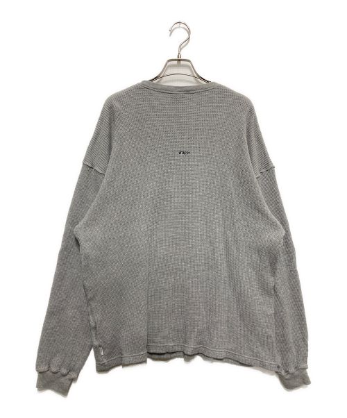 WTAPS（ダブルタップス）WTAPS (ダブルタップス) WAFFLE 01 / LS / COTTON. SIGN　ワッフル01/ロングスリーブ/コットンサイン グレー サイズ:SIZE1の古着・服飾アイテム