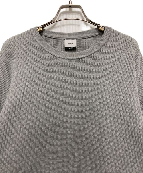 WTAPS（ダブルタップス）WTAPS (ダブルタップス) WAFFLE 01 / LS / COTTON. SIGN　ワッフル01/ロングスリーブ/コットンサイン グレー サイズ:SIZE1の古着・服飾アイテム