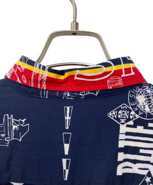 NAUTICA（ノーティカ）NAUTICA (ノーティカ) 総柄BDシャツ ネイビー×レッド サイズ:Lの古着・服飾アイテム