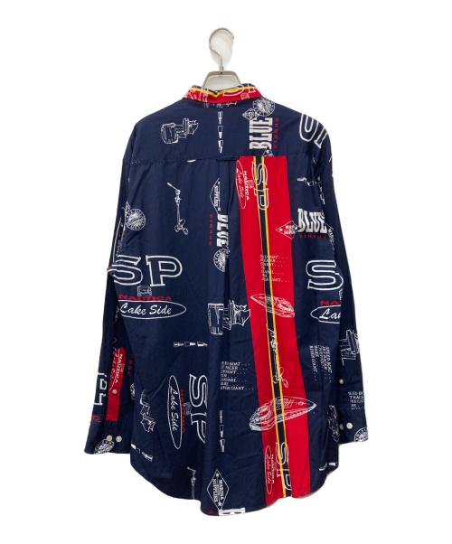 NAUTICA（ノーティカ）NAUTICA (ノーティカ) 総柄BDシャツ ネイビー×レッド サイズ:Lの古着・服飾アイテム
