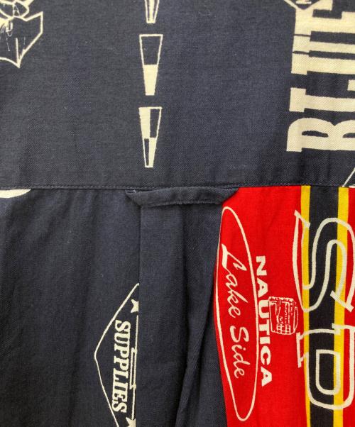 NAUTICA（ノーティカ）NAUTICA (ノーティカ) 総柄BDシャツ ネイビー×レッド サイズ:Lの古着・服飾アイテム