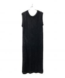 Spick and Span（スピック＆スパン）の古着「メッシュニットワンピース」｜ブラック