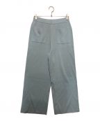 GALERIE VIEギャルリーヴィー）の古着「プルミエールウールリブ ストレートパンツ」｜ブルー