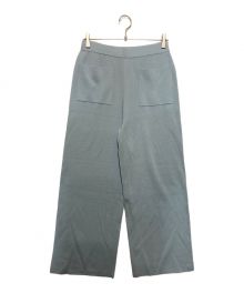 GALERIE VIE（ギャルリーヴィー）の古着「プルミエールウールリブ ストレートパンツ」｜ブルー