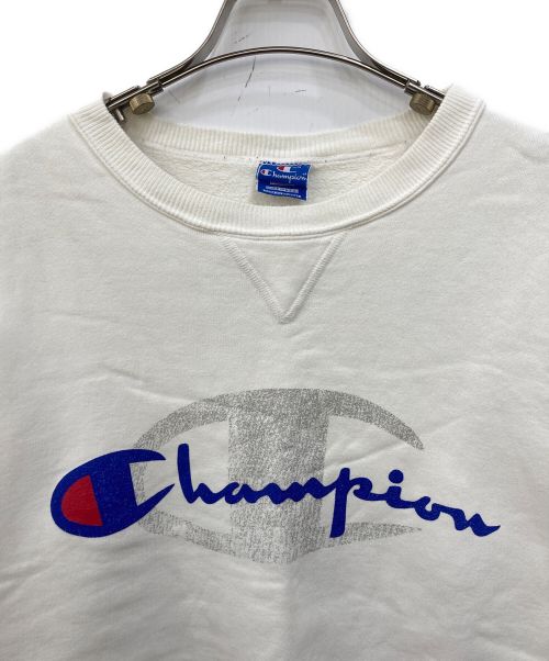 Champion（チャンピオン）Champion (チャンピオン) 90'sクルーネックスウェット ホワイト サイズ:Mの古着・服飾アイテム