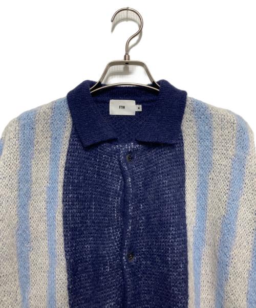 FTW（エフティーダブリュー）FTW (エフティーダブリュー) MOHAIR SHIRT CARDIGAN ブルー サイズ:Ⅿの古着・服飾アイテム