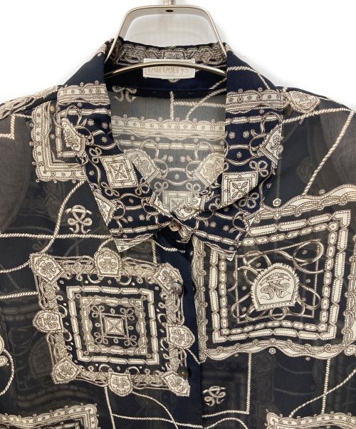 Burberry's（バーバリーズ）Burberry's (バーバリーズ) 総柄シャツ ブラック サイズ:SIZE17の古着・服飾アイテム