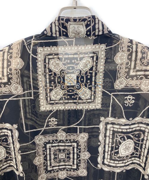 Burberry's（バーバリーズ）Burberry's (バーバリーズ) 総柄シャツ ブラック サイズ:SIZE17の古着・服飾アイテム