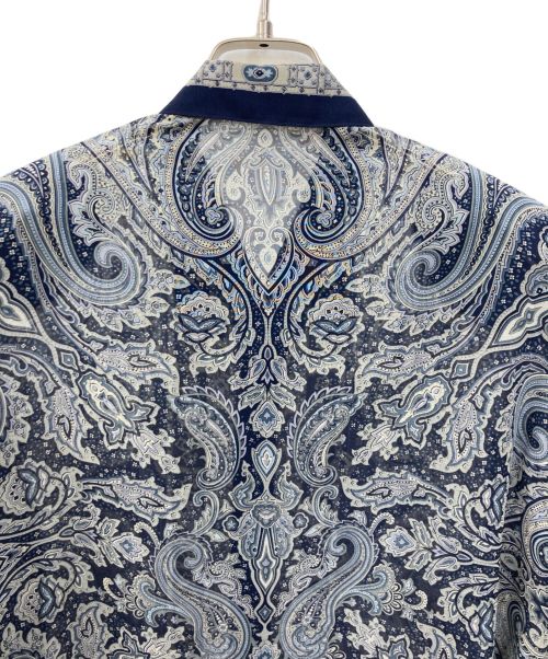 Burberry's（バーバリーズ）Burberry's (バーバリーズ) 総柄シャツ ネイビー サイズ:SIZE17の古着・服飾アイテム