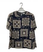 Burberry'sバーバリーズ）の古着「ノースリーブブラウス」｜ブラック