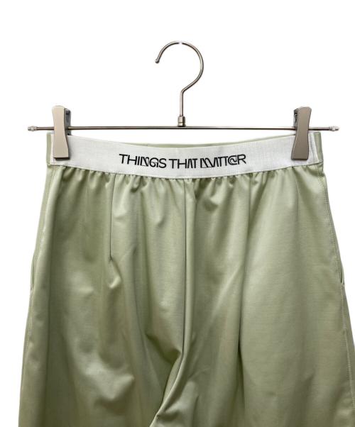 THINGS THAT MATTER（シングスザットマター）THINGS THAT MATTER (シングスザットマター) NEW SATIN JERSEY JOG PANTS ミント サイズ:SIZE1の古着・服飾アイテム