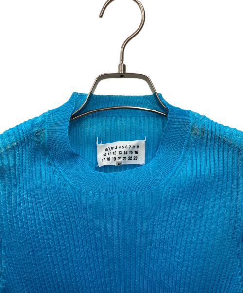 Maison Margiela（メゾンマルジェラ）Maison Margiela (メゾンマルジェラ) ラメシアーリブカットソー ブルー サイズ:Sの古着・服飾アイテム