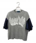 KOLORカラー）の古着「ドッキングカットソー」｜グレー