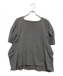 BEARDSLEY（ビアズリー）の古着「ビアズリーコクーンスリーブカットソー」｜ホワイト×ブラック