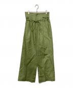 Spick and Spanスピックアンドスパン）の古着「ハイバギーパンツ」｜グリーン