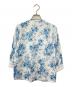NARA CAMICIE (ナラカミーチェ) フラワープリントブザム切替コットン七分袖シャツ ホワイト サイズ:SIZE 0：3980円