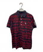 PEARLY GATESパーリーゲイツ）の古着「ポロシャツ」｜ブラック×レッド