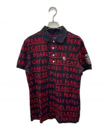 PEARLY GATES（パーリーゲイツ）の古着「ポロシャツ」｜ブラック×レッド