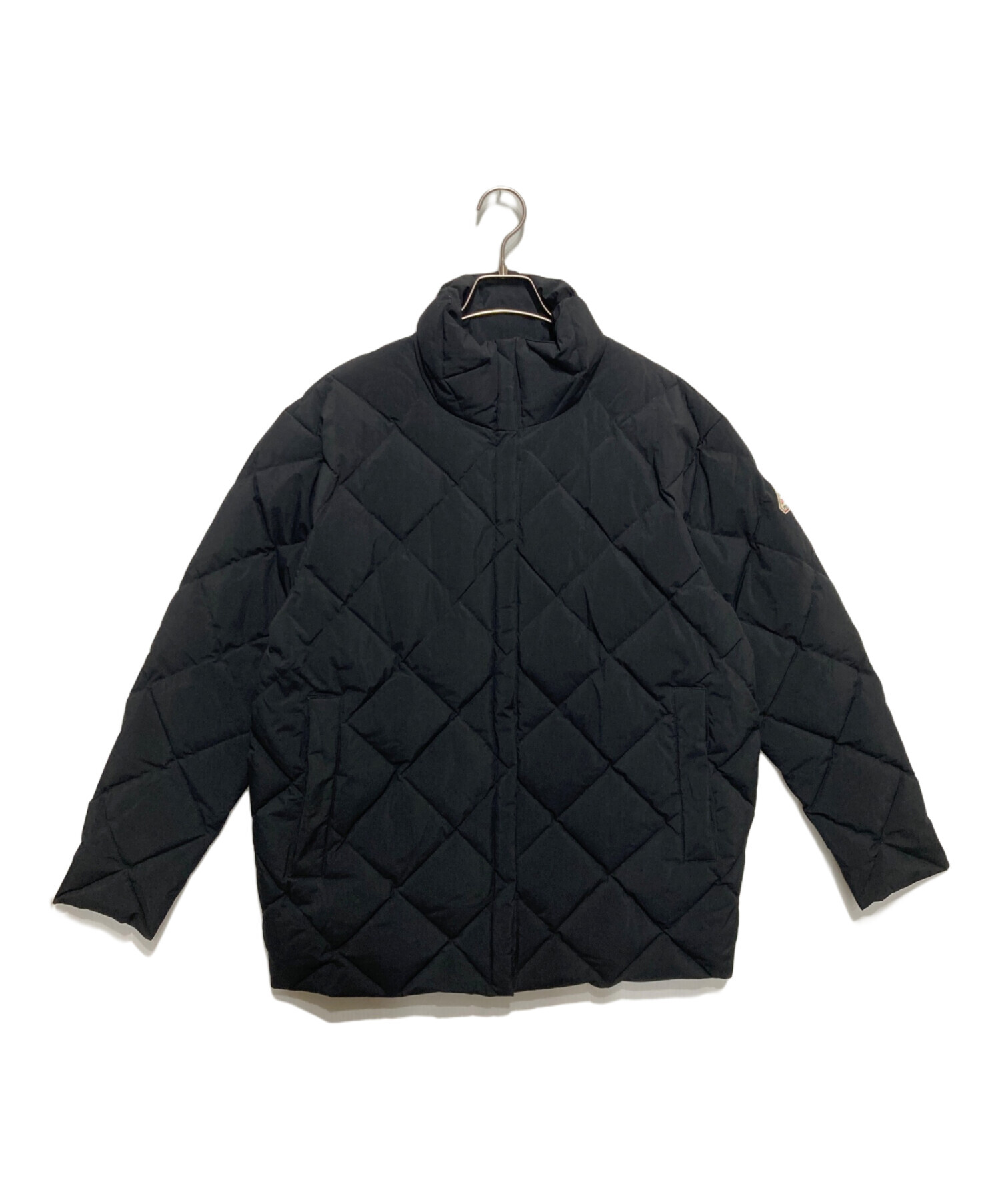 PYRENEX ブラック ダウンジャケット ノーカラー コクーン 40サイズ