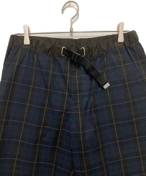 kolor/BEACON（カラービーコン）kolor/BEACON (カラービーコン) ベルテットチェックパンツ ネイビー サイズ:SIZE3の古着・服飾アイテム