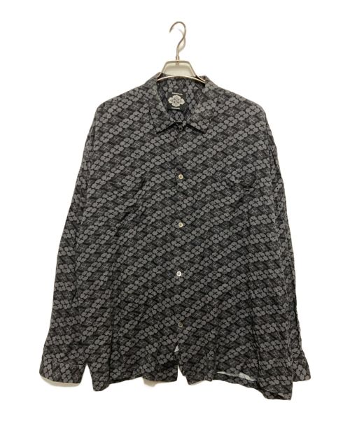 BUDSPOOL（バッズプール）BUDSPOOL (バッズプール) Gakkin (ガッキン) 花罰家紋 L/S SHIRT ブラック サイズ:XXXLの古着・服飾アイテム