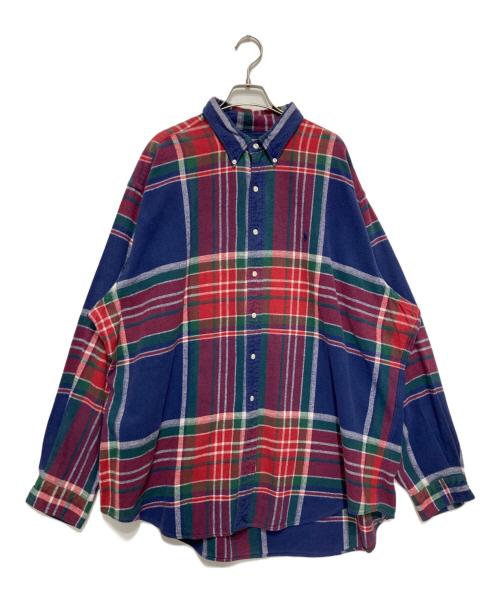 POLO RALPH LAUREN（ポロ・ラルフローレン）POLO RALPH LAUREN (ポロ・ラルフローレン) チェックシャツ ネイビー サイズ:XXLの古着・服飾アイテム