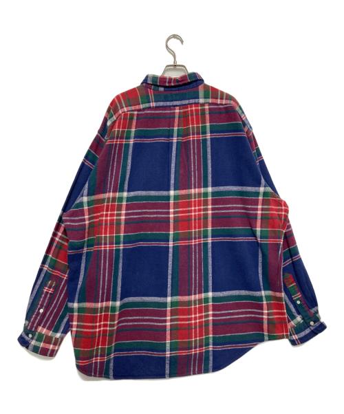 POLO RALPH LAUREN（ポロ・ラルフローレン）POLO RALPH LAUREN (ポロ・ラルフローレン) チェックシャツ ネイビー サイズ:XXLの古着・服飾アイテム