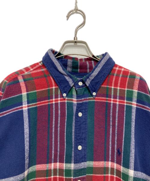 POLO RALPH LAUREN（ポロ・ラルフローレン）POLO RALPH LAUREN (ポロ・ラルフローレン) チェックシャツ ネイビー サイズ:XXLの古着・服飾アイテム