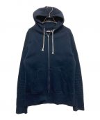 DRESSTERIORドレステリア）の古着「デキシー吊裏毛 ジップアップパーカー」｜ネイビー