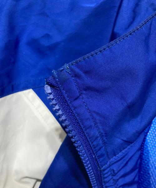 F.C.R.B.（エフシーレアルブリストル）F.C.R.B. (エフシーレアルブリストル) F.C.R.B. STAND COLLAR STRIPE JACKET　ナイロンジップアップジャケット ブルー サイズ:Lの古着・服飾アイテム