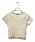 Calvin Klein Jeansカルバンクラインジーンズ）の古着「裾ロゴカットソー」｜ベージュ