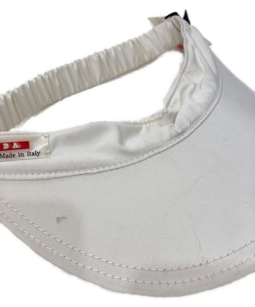 PRADA SPORTS（プラダスポーツ）PRADA SPORTS (プラダスポーツ) サンバイザー ホワイト サイズ:Mの古着・服飾アイテム