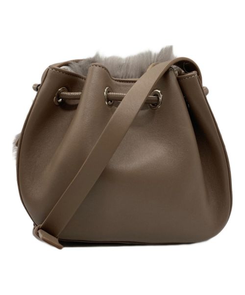 theory（セオリー）theory (セオリー) ファーショルダーバッグ ブラウンの古着・服飾アイテム