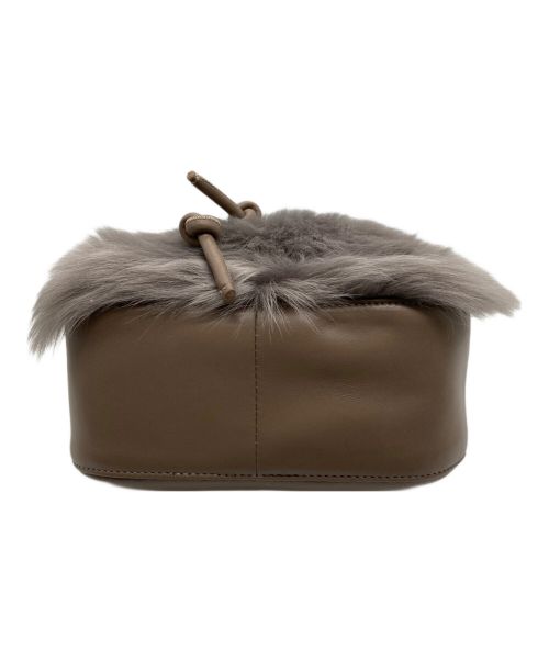 theory（セオリー）theory (セオリー) ファーショルダーバッグ ブラウンの古着・服飾アイテム