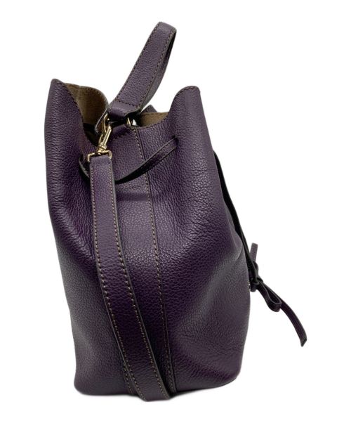 FURLA（フルラ）FURLA (フルラ) レザーショルダーバッグ パープルの古着・服飾アイテム