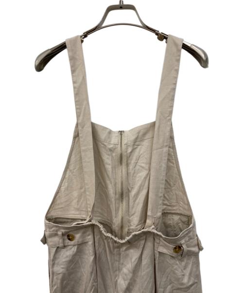 Spick and Span（スピックアンドスパン）Spick and Span (スピックアンドスパン) 麻レーヨンジップサロペット ベージュ サイズ:SIZE36 未使用品の古着・服飾アイテム