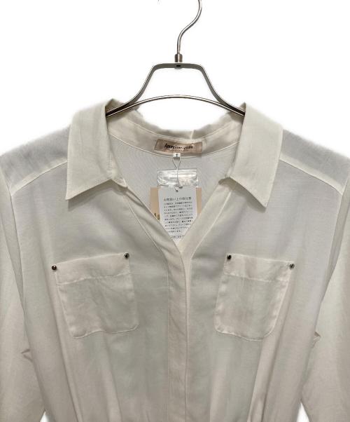 Apuweiser-riche（アプワイザーリッシェ）Apuweiser-riche (アプワイザーリッシェ) タックプリーツシャツワンピース ホワイト サイズ:1の古着・服飾アイテム