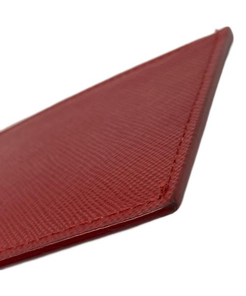 PRADA（プラダ）PRADA (プラダ) サフィアーノレザー カードケース レッドの古着・服飾アイテム