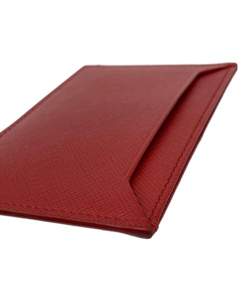 PRADA（プラダ）PRADA (プラダ) サフィアーノレザー カードケース レッドの古着・服飾アイテム