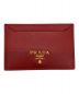 PRADA（プラダ）の古着「サフィアーノレザー カードケース」｜レッド