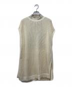 Ameriアメリ）の古着「COLLAR SET MESH TOP」｜ベージュ