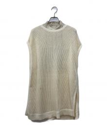 Ameri（アメリ）の古着「COLLAR SET MESH TOP」｜ベージュ