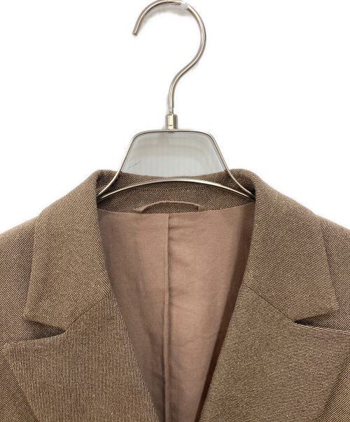 Phlannel（フランネル）Phlannel (フランネル) ウールシルクダブルジャケット ブラウン サイズ:XSの古着・服飾アイテム