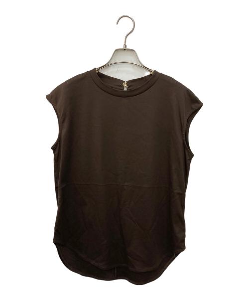 Noble（ノーブル）Noble (ノーブル) ノースリーブカットソー ブラウン サイズ:Freeの古着・服飾アイテム