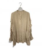 Nobleノーブル）の古着「ラッフルエアリーブラウス」｜ベージュ